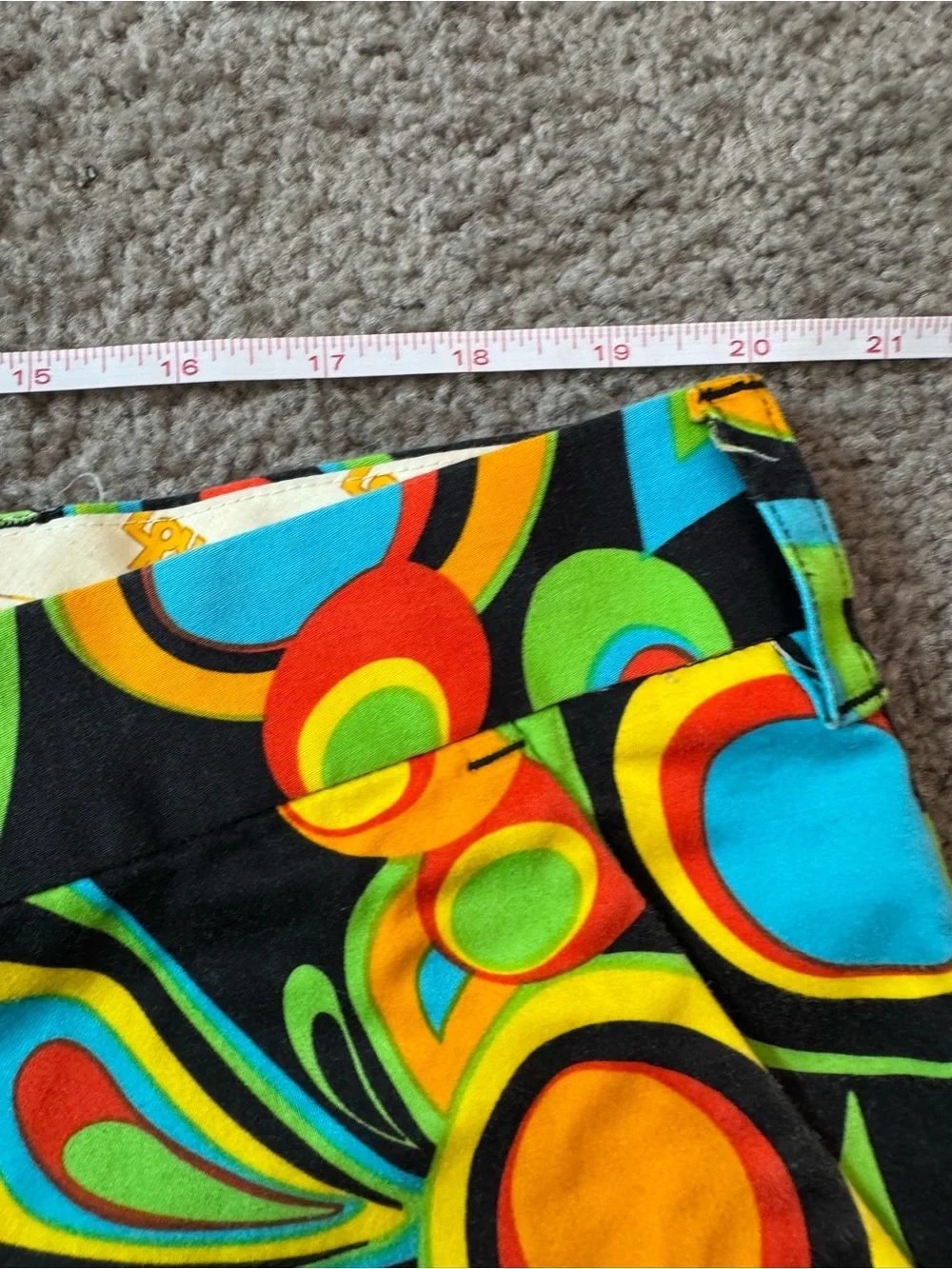 Loudmouth Black golf shorts with Neon Floral Pattern - Size 42